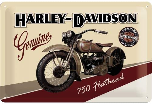 photo n°2 : Plaque Métal HARLEY DAVIDSON 750 Flathead