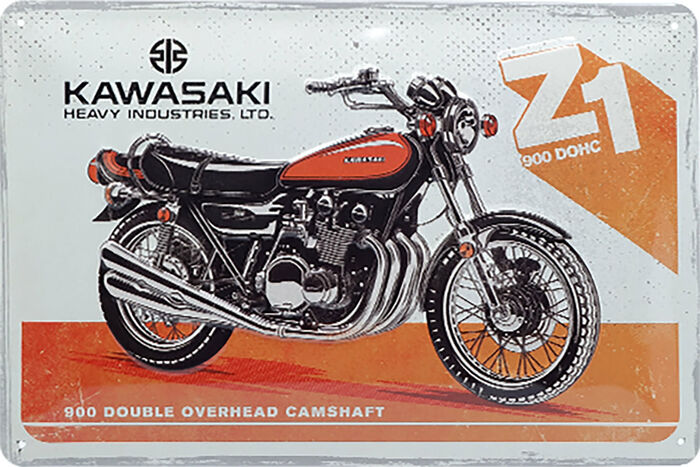 photo n°1 : Plaque Métal KAWASAKI Motorcycle Z1