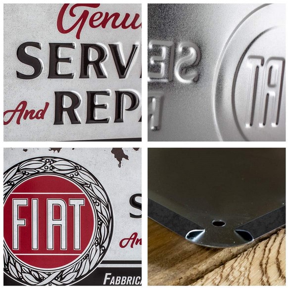 photo n°3 : Plaque Métal FIAT Service & Repair