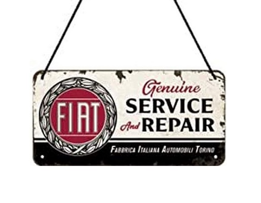 photo n°1 : Plaque Métal FIAT Service & Repair