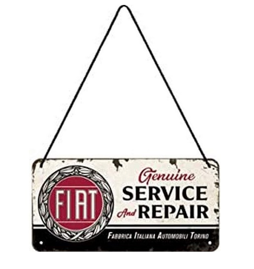 photo n°2 : Plaque Métal FIAT Service & Repair