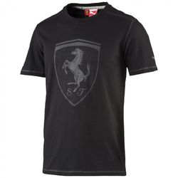 T-Shirt Ferrari Noir pour Homme Collection Officielle Ferrari