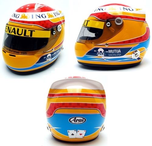 Casque RENAULT F1 F. ALONSO 2009