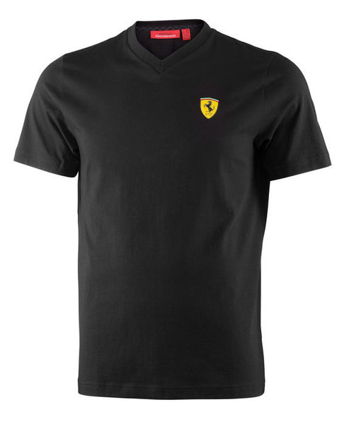 T-Shirt Ferrari Noir pour Homme Collection Officielle Ferrari