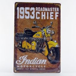 Plaque Métal Moto INDIAN Chief