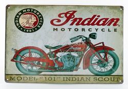 Moto Indian Chief Verte - Miniature Métal 1/5ème - Pièce De Collection