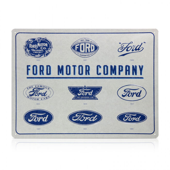 Plaque métal FORD Logo Evolution