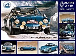 Plaque Métal ALPINE A 110 Berlinette