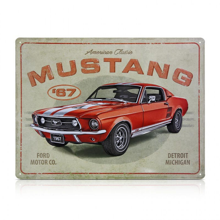 Plaque métal Mustang GT 1967