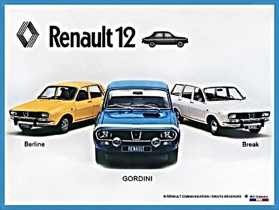 Plaque Métal RENAULT 12