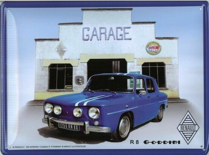 Plaque R8 GORDINI Garage