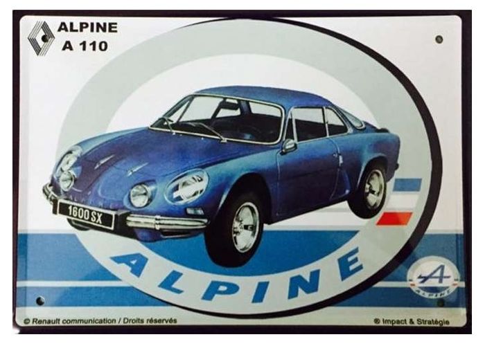 Plaque Métal ALPINE A 110
