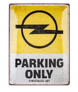 Plaque OPEL Parking