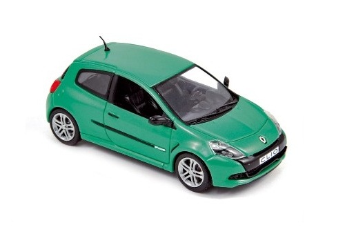 Miniature RENAULT Clio RS 2009 Coloris Vert Alien Collection Norev