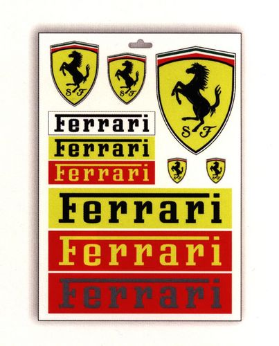 Set Stickers FERRARI de la Collection Officielle Ferrari